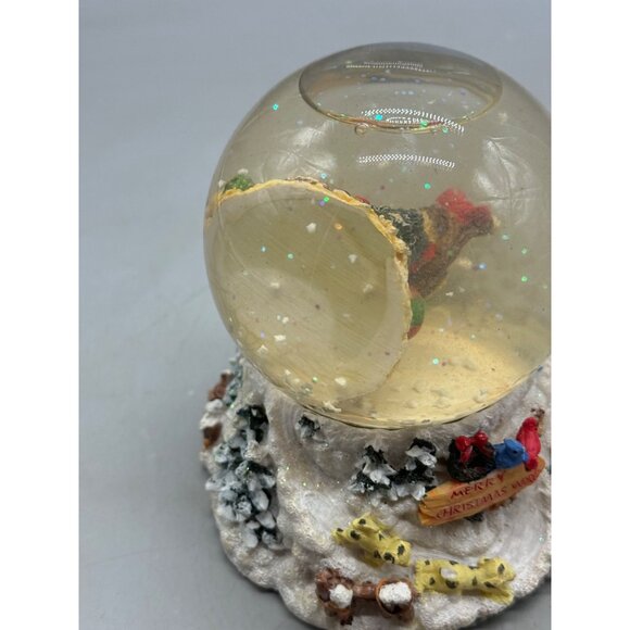 Merry Christmas world Winter Musical Snow Globe Santa Children Figurines READ - Picture 3 of 6